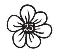 3 Pack Cute Flower Petal Wheelie Bin Stickers - Waterproof Decal - UV Resistant - Recycling Box Stick On Numbers - Custom Number - Sunflower Gifts (Black, 18cm x 18cm (7.1" x 7.1"))