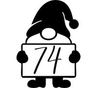 3 Pack Cute Gnome Silhouette House Number Wheelie Bin Sticker - Personalised Waterproof Dustbin Decal - Easy to Apply