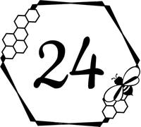 3 Pack Cute Honey Bee Hexagon Number Waterproof Sticker - Custom Wheelie Bin/Recycling Box/House Number/Door Signs (Black)