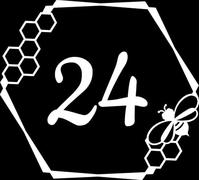3 Pack Cute Honey Bee Hexagon Number Waterproof Sticker - Custom Wheelie Bin/Recycling Box/House Number/Door Signs (White)