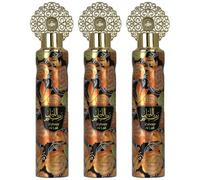 3 Pack Designer Fragrances Air Freshener Spray 300ml ? Luxury Natural Premium Arabian Inspired Scents, Long-Lasting Odour Eliminator for Home, Car & Office - Zahoor Al Lai