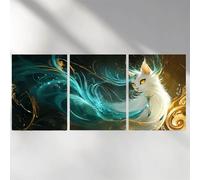 3 Pack Diamond Art Kits Adults, 5D Blue Diamond Painting Kit for Adults, Cat Fun DIY Full Drill Round Crystal Gem Art Craft, Adults Paint by Diamonds Dots Home Wall Decor 12x18in a-747