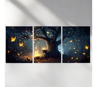 3 Pack Diamond Art Kits Adults, 5D Butterfly Diamond Painting Kit for Adults, Tree Fun DIY Full Drill Round Crystal Gem Art Craft, Adults Paint by Diamonds Dots Home Wall Decor 12x18in a-2685