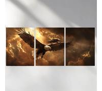 3 Pack Diamond Art Kits Adults, 5D Eagle Diamond Painting Kit for Adults, Cloud Fun DIY Full Drill Round Crystal Gem Art Craft, Adults Paint by Diamonds Dots Home Wall Decor 24x36in a-5004
