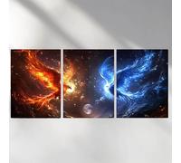 3 Pack Diamond Art Kits Adults, 5D Moon Diamond Painting Kit for Adults, Phoenix Fun DIY Full Drill Round Crystal Gem Art Craft, Adults Paint by Diamonds Dots Home Wall Decor 24x36in a-5024