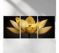 3 Pack Diamond Art Kits Adults, 5D Simple Diamond Painting Kit for Adults, Lotus Fun DIY Full Drill Round Crystal Gem Art Craft, Adults Paint by Diamonds Dots Home Wall Decor 16x24in a-4022