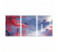 3 Pack Diamond Art Kits Adults Tree Diamond Painting, 5D DIY Wall Art Supplies Kits for Adults, Full Drill Architecture Paint by Numbers 30 x 20In*3, Rhinestone Embroidery Crafts Room Decor HXZH-0817