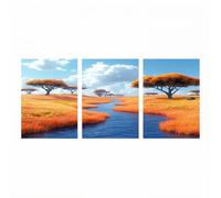 3 Pack Diamond Art Kits, Tree Diamond Painting 24 x 16 in x 3, Autumn Paint by Numbers with Rhinestones, Cross Stitch Embroidery Gem Art and Crafts for Adults, Room Decor Gifts for Women ZSHS-4058