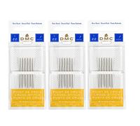 3 Pack DMC Size 22 Cross Stitch Needles (Total 18 Needles)