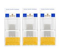 3 Pack DMC Size 26 Cross Stitch Needles (Total 18 Needles) - New Package