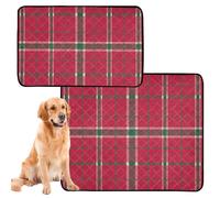 3 Pack Dog Blankets for Dogs and Dogs, Washable and Non Slip Airbox Blankets, 20 x 24 Inches, Christmas Buffalo Check