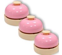 3 Pack Dog Door Bell, Dog Training Bell with Sensitive Buttons Metal Training Called for Door Knob Puppy Essentials Accessories (Pink)