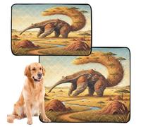 3 Pack Dog Pee Mat Cat Pee Pads for Indoor Cats Anti Slip Mat for Dogs for Pet Bed 20x24in Anteater Termite Mound Collage