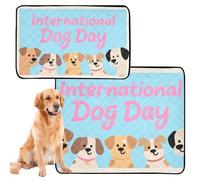3 Pack Dog Pee Mat Muddy Mats for Dogs Washable Dog Anti Slip for Lawn 20x24in International Dog Day