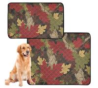 3 Pack Dog Pee Proof Rug Dog Mats Washable Anti Slip Rug for Indoor 20x24in Autumn Tree Bark Camouflage Pattern