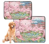3 Pack Dog Pee Proof Rug Dog Pee Pads Extra Large Washable Anti Slip Mat for Dogs for Sofa 20x24in Cat Cherry Blossom Collage
