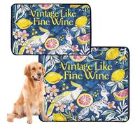 3 Pack Dog Pee Proof Rug Rug for Dogs Muddy Feet Washable Dog Anti Slip for Airline Crate 20x24in Vintage Like Fine Wine Henri Style Animal Fruit Colorful
