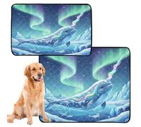 3 Pack Dog Pee Rug Dog Pee Mat Washable Anti Slip Rug for Travel 20x24in Narwhal Arctic Ice Cave Collage