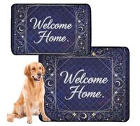 3 Pack Dog Pee Rug Reusable Dog Pee Pads Anti Slip Floor Mat for Car and Airplane 20x24in Celestial Welcome Home