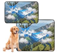 3 Pack Dog Pee Rug Washable Dog Pee Pads Anti Slip Mat for Dogs for Beach 20x24in Mountain Deer Scenery Animal Collage