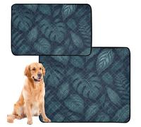 3 Pack Dog Pee Tray Indoor Large Dog Pee Pads Washable Anti Slip Mat for Dogs for Travel 20x24in Botanical Leaves Glitter Wallpaper