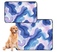 3 Pack Dog Pee Tray Indoor Rug for Dogs Muddy Feet Washable Anti Slip Mat for Dogs for Car and Airplane 20x24in Watercolor Abstract Pattern