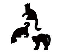 3 Pack Door Topper, Wood Cat Shape Door Corner Decor Door Frame Decor, Black Decorative Cute Wall Decor For Home, Cafe, Restaurant, Hotel, Hostel