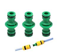 3 Pack Double Male Connectors, 1/2" Plastic Garden Hose Tap Two-Way Quick Connectors Double External Thread Hose Extension Joints, Leak-Proof &Durable, for Garden Irrigation System, Car Washing