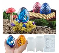 3 Pack Dragon Egg Mold Dragon Candle - Resin Casting Silicone Molds for Home Decor & Candle Making Wave Spiral Mold