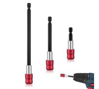 3 Pack Drill Bit Extension Set, Universal 1/4 Long Bit Holder for Impact Driver, Magnetic Drill Extension for All 1/4-Inch Drive Bits Tool