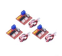 3-Pack Dual H-Bridge Motor Drive Board, 2.5A per Channel, 2V-10V Input, Efficient Heat Management, Small Size for Smart Car Robot Projects and Stepper Control
