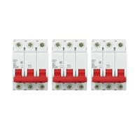 3-Pack DZ47s Miniature Circuit Breakers 3P C-Type 230/400V 50Hz 10A/16A/20A/25A/32A/40A/50A/60A Overload And Short-Circuit Protection(25A)