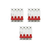 3-Pack DZ47s Miniature Circuit Breakers 4P C-Type 230/400V 50Hz 10A/16A/20A/25A/32A/40A/50A/60A Overload And Short-Circuit Protection(20A)