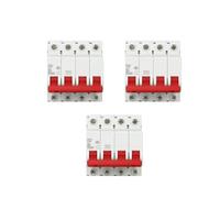 3-Pack DZ47s Miniature Circuit Breakers 4P C-Type 230/400V 50Hz 10A/16A/20A/25A/32A/40A/50A/60A Overload And Short-Circuit Protection(16A)