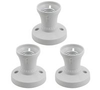 3 Pack E27 Ceiling Lamp Holder, Ceiling Rose Light Fitting，E27 Lamp Holder with Screw Light Fitting, Ceiling Light Adapter UK for Bulb Conversion, 7.5 cm*7.2 cm*5 cm Bakelite Shell, Easy To Install