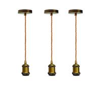 3 Pack E27 Pendant Light Fittings with 1m Cable