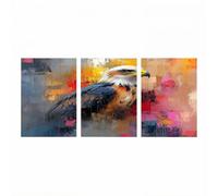 3 Pack Eagle Diamond Painting kit with Diamond Art Accessories, 5D Rhinestones Crystal Art Paint by Numbers 24x36inx3Pack, DIY Triptych Canvas Painting for Wall Artwork for Room Decor Animal Model1418