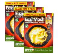 3 Pack Eazi Mash Instant Mashed Potato Bundle (9 Portions Total) - Made from Real Potatoes | Quick & Easy Smooth Mash | No Artificial Colours or Flavours | Vegetarian