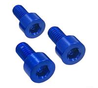3 Pack Electric Guitar Tremolo Bridge Locking String Nut Screws for Floyd Rose 42mm Compatible with Aluminum Alloy Hexagonal Design Black(Blue)