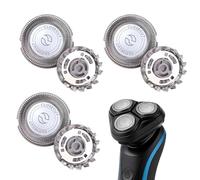 3 Pack Electric Shaver Replacement Heads Compatible with Series 1000 2000 3000 5000, Stainless Steel Precision Blades, Easy Install Rotary Cutting System for Smooth Shaving