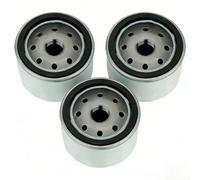 3 Pack Engine Oil Filters Compatible with AM125424 GY20577 LG492932S for Lawn and Garden Tractors E100 E110 E140 Advanced Filtration System Grey Metal 2.36 Inch Sturdy Design Quick Installation