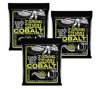 3 PACK Ernie Ball 2728 COBALT Slinky Electric Guitar Strings 7-string set 10-56