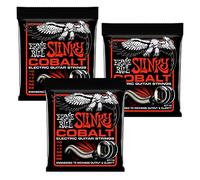 3 PACK Ernie Ball Cobalt Skinny Top Heavy Bottom Electric Guitar Strings