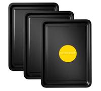 3-Pack - Essentials Baking Tray Set 32cm -Non-Stick Tin, Multi-Pack Set Oven Pan - Dishwasher Safe and Easy Clean by KITCHENEUR®