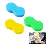 3 Pack Extra Large Car Wash Sponges , Super Absorbent Non-Scratch Sponge for Auto Detailing, Kitchen & Household Cleaning (8x5 Inch Thickened)