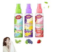 3 Pack Fabric Perfume, Linen & Pillow Clothes Spray, Natural Fruity Fragrance Apple, Grape, Strawberry Perfume, Long Lasting Fragrance Linen Odor Remover, Room Air Freshener Spray