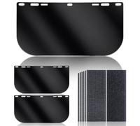 3 Pack Face Shield Replacement Lens, 15.5'' x 8'' Welding Shield Compatible with Hobart 770580, Face Shield for Grinding and Cutting, Tinted Full Face Shield, Star Wars Helmet Face Shield for Cosplay