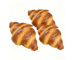3 Pack Fake Croissants, That Look Real, Artificial Bread Decoration, Food Model Photography Props For Home Restaurant Cake Shop