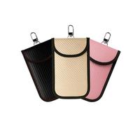 3 Pack Faraday Pouch for Car Keys,Car Key Signal Blocking Bag,Anti-Theft RFID Blocking Key Fob Protector for Car Security,Black、Gold & Pink