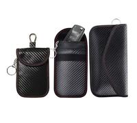 3 Pack Faraday Pouch for Car Keys, RFID Signal Blocking Bag, Key Shells Protector Case, Anti-Theft Keyless Entry Protection, Stops Relay Attacks, 3 Size For Garage and Parking Security